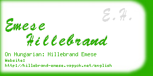 emese hillebrand business card